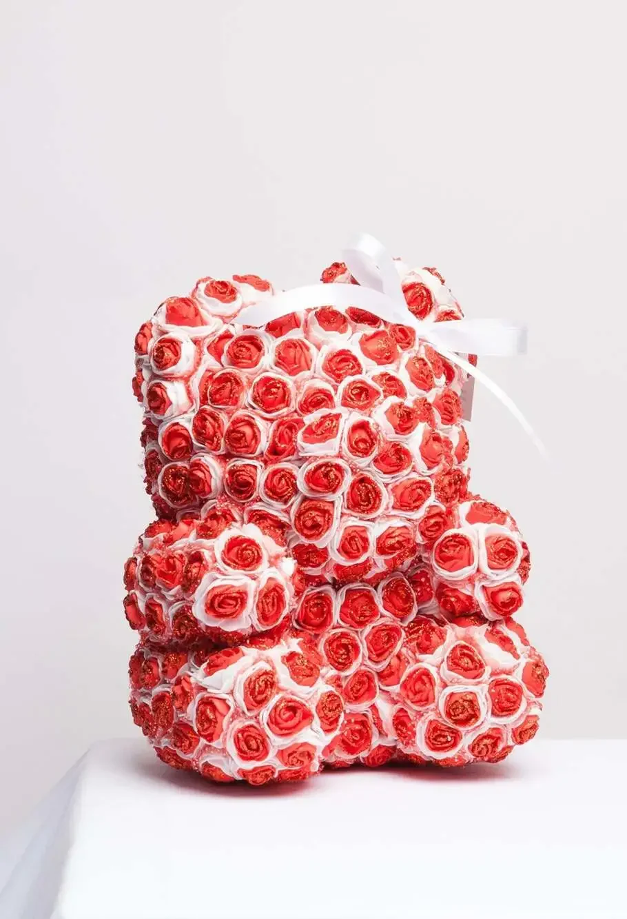 Handmade Rose Bear With Glitter For Valentine